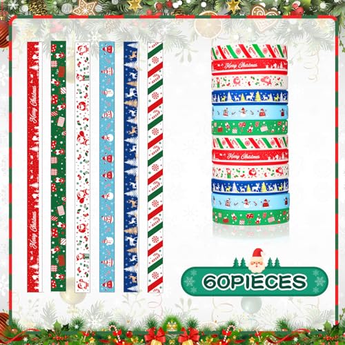 Snowman Christmas Silicone Bracelets 60 Pcs Party Favors & Prizes