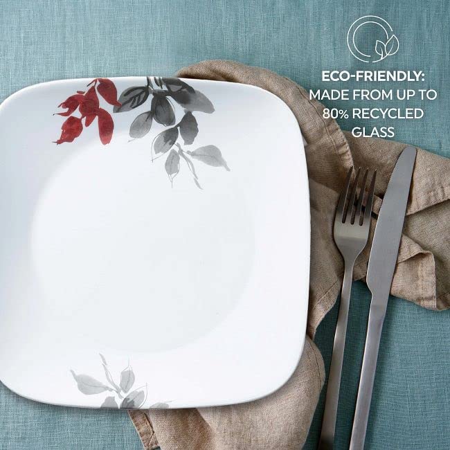 Corelle Kyoto Leaves 16-Piece Dinnerware Set for 4 - Chip & Break Resistant