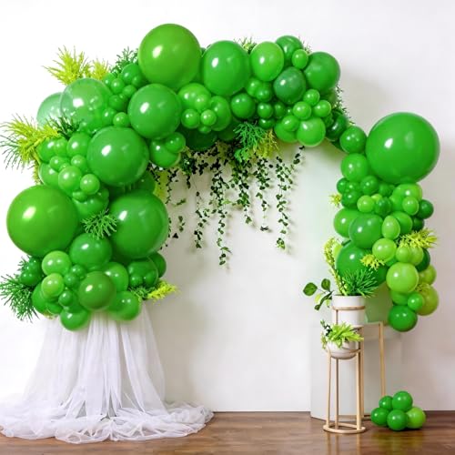Beeyaky Green Balloons 12 Inch - 100 Pack for Birthday, Wedding, Christmas, Graduation