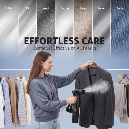 REXYHOME 1400W Handheld Garment Steamer & Iron 2-in-1 for Wrinkle Removal