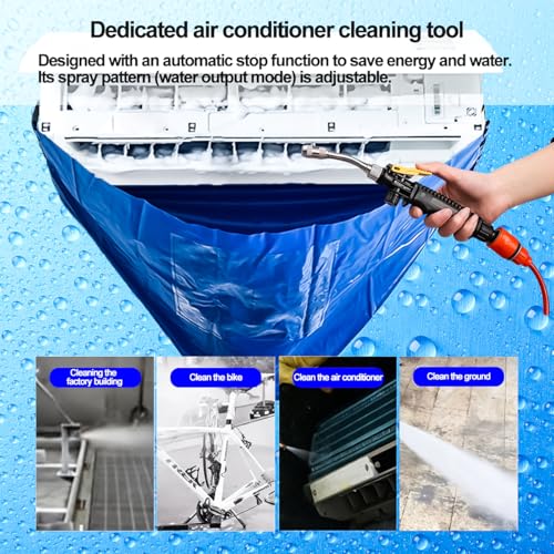 9pcs Air Conditioner Cleaning Kit with Support Rods for Split & Window Units