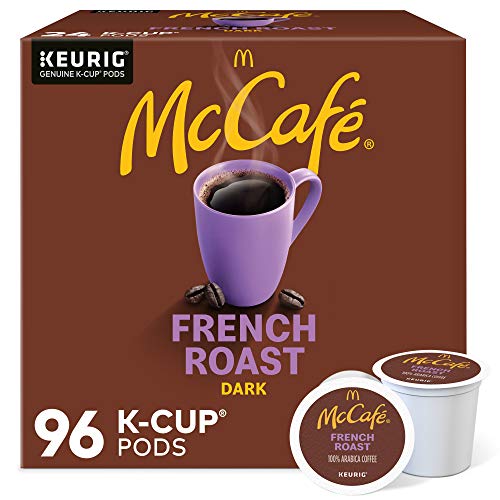 McCafé French Roast Coffee Pods 24 Count Pack of 4 for Keurig K-Cup Brewers