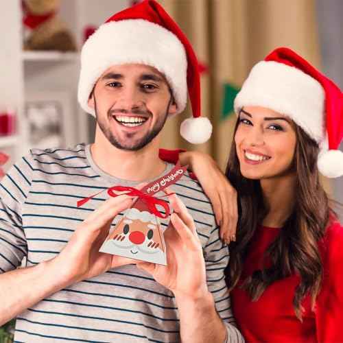 24PCS Candy Boxes, 4 Styles Treat Gift Boxes with Ribbon - Xmas Paper Boxes for Party Supplies