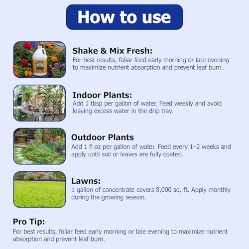Neptune's Harvest Fish Fertilizer Gallon - Organic Liquid Plant Food for Vegetables, Flowers, Trees & Lawn