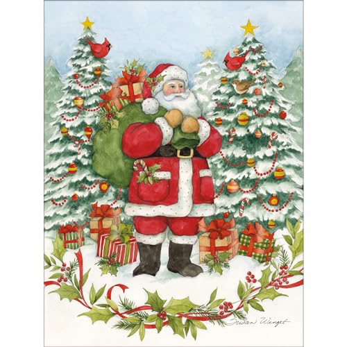 Lang Christmas Deliveries Susan Winget Holiday Card Set - 12 Linen Embossed Cards & Envelopes