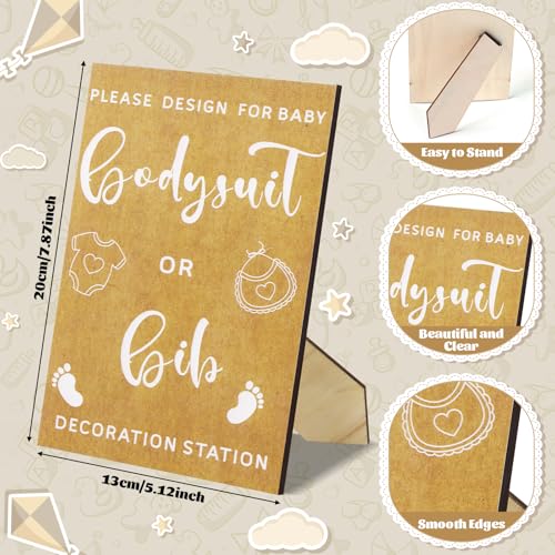 Baby Shower Decoration Kit with Bibs & Bodysuits - Classic Kraft