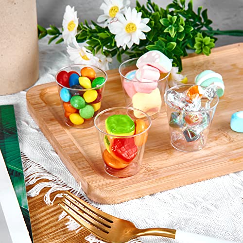500 Pack Clear Plastic Shot Glasses 1.5 oz Disposable Party Cups - JOLLY CHEF