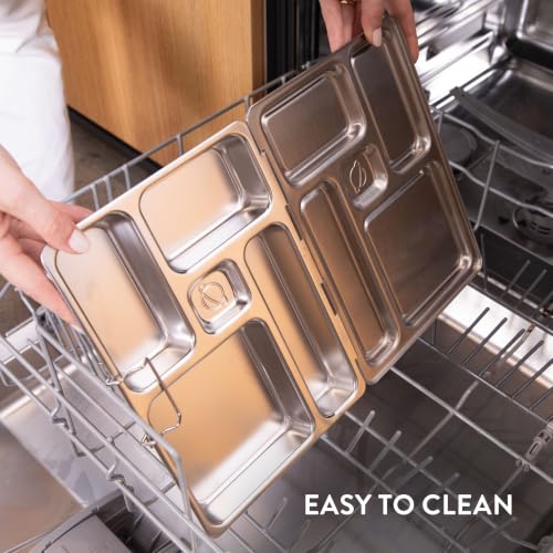 PlanetBox Rover 5-Compartment Stainless Steel Kids Bento Lunch Box BPA-Free