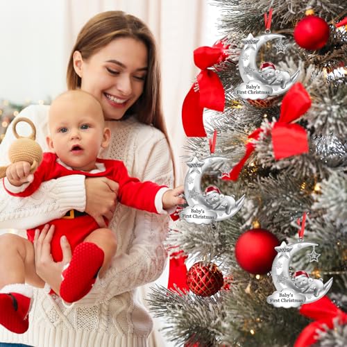 Baby's First Christmas Ornament 2025 Girl Boy Baby 1st Christmas Ornament for Newborn Christmas Keepsake Gifts Decorations