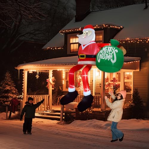 15FT Santa Inflatable with LED Lights - Outdoor Christmas Decor