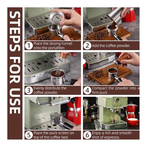 51mm Espresso Accessories Kit with Tamper, WDT Tool & Funnel - Coffee Barista Set