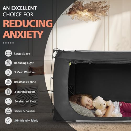 Bed Tent Canopy for Adults & Kids Twin XL Black - Bed Canopy Tent