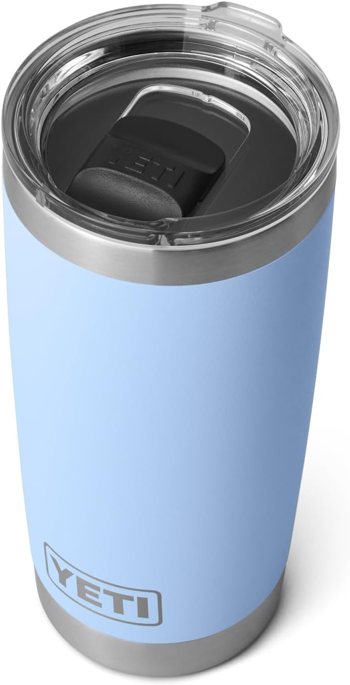 YETI Rambler 20 oz Tumbler, Stainless Steel, Vacuum Insulated with MagSlider Lid, Big Sky Blue