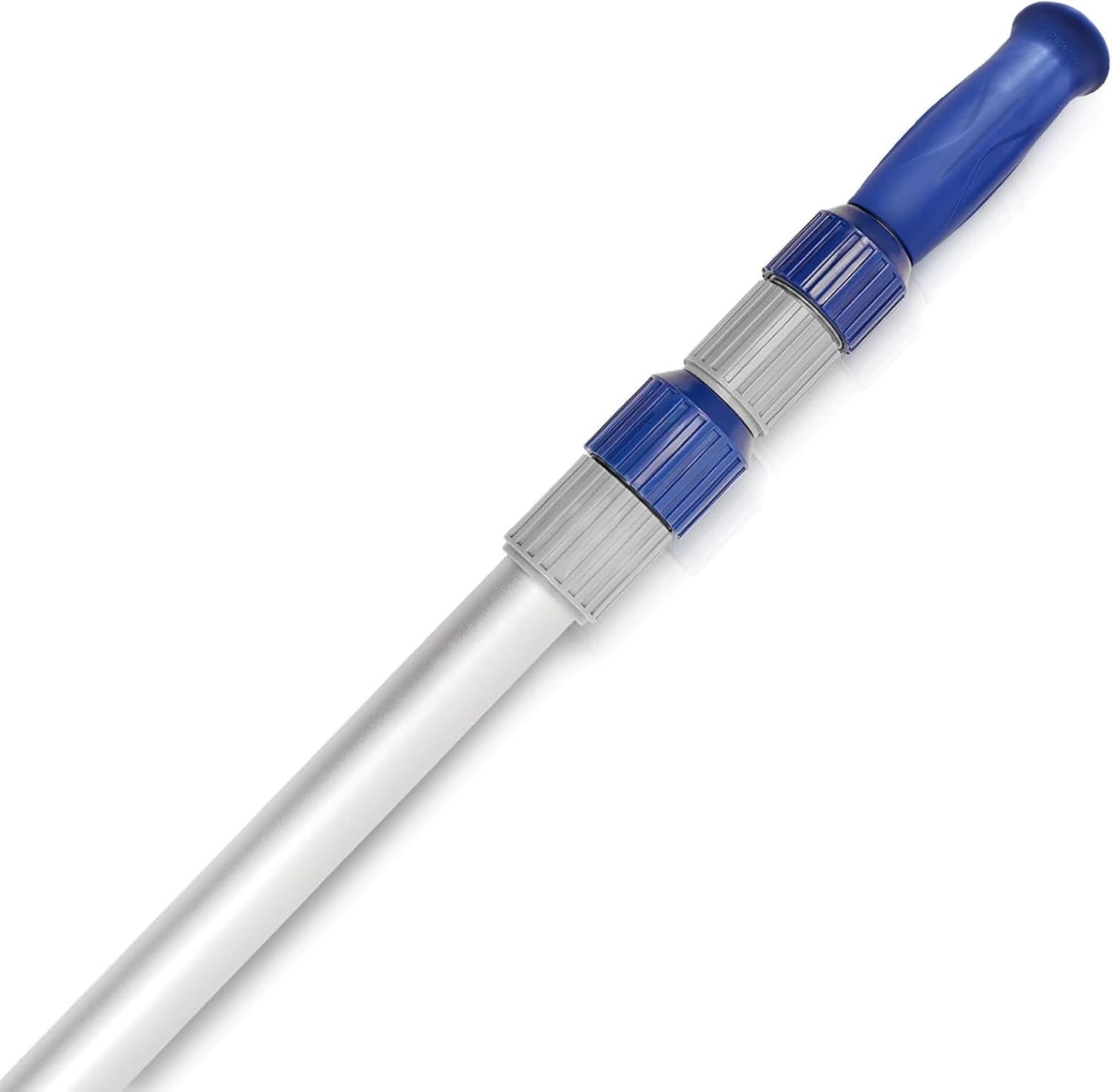 Poolvio 15 FT Telescopic Pool Pole - Adjustable Aluminum Skimmer Pole with Strong Grip & Lock