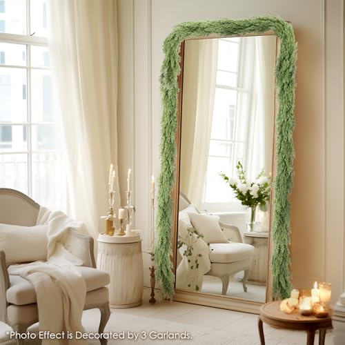 WBHome Real Touch Pine Garland 6 FT - 160 Tips, emerald green, indoor/outdoor