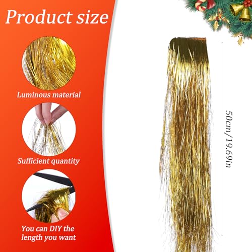 2000pcs Christmas Tinsel Icicle Strands for Tree Decoration, Holiday & Party Decor