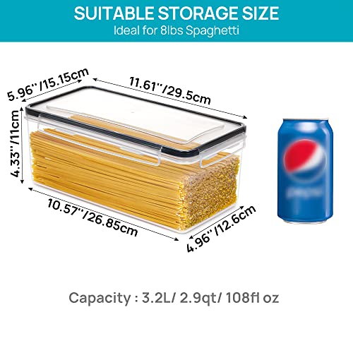 Vtopmart 8-Pack Pasta Storage Containers 3.2L Airtight Canisters for Dry Food