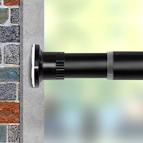 Vailge Adjustable Room Divider Tension Rods 122-150 Inch Black No Drilling
