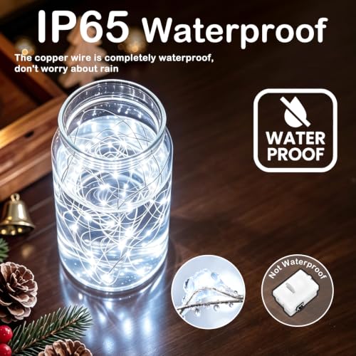 24 Pack Fairy Lights Battery Operated, 2M Cool White with 3 Modes | Osterplus