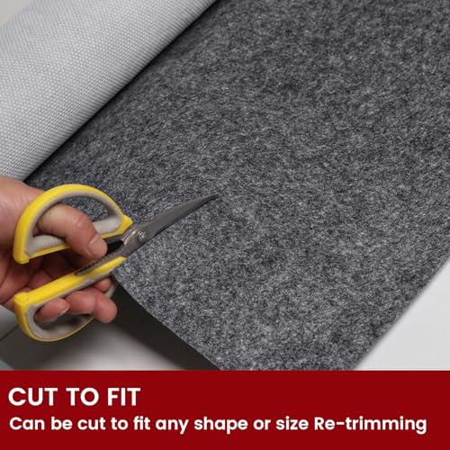8x10 ft Waterproof Rug Pad - 1/4 Inch Thick Non-Slip Felt Carpet Cushion