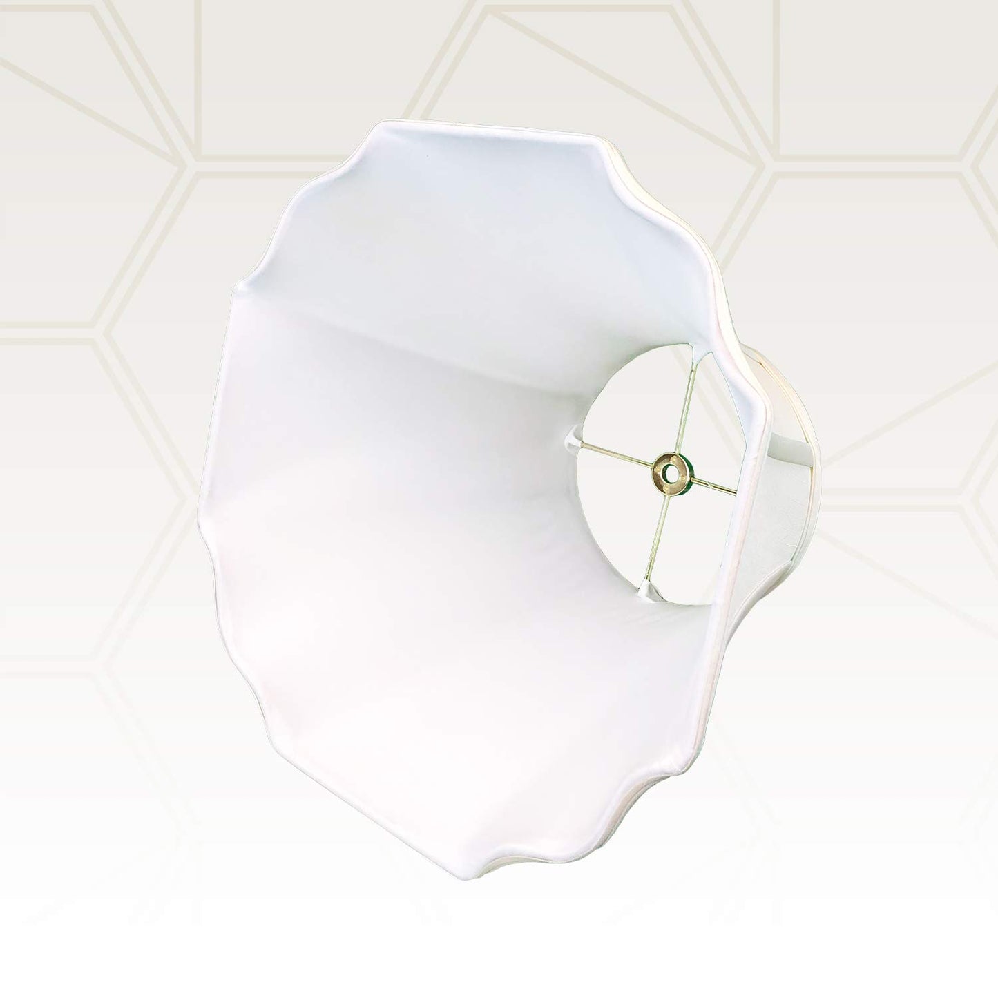 Royal Designs, Inc. Flare Bottom Outside Corner Scallop Lamp Shade, BSO-701-10WH, White, 5 x 10 x 8