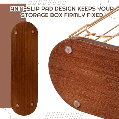 Coffee Cup Dispenser Organizer with Wooden Base - 4 Compartments, Color 2