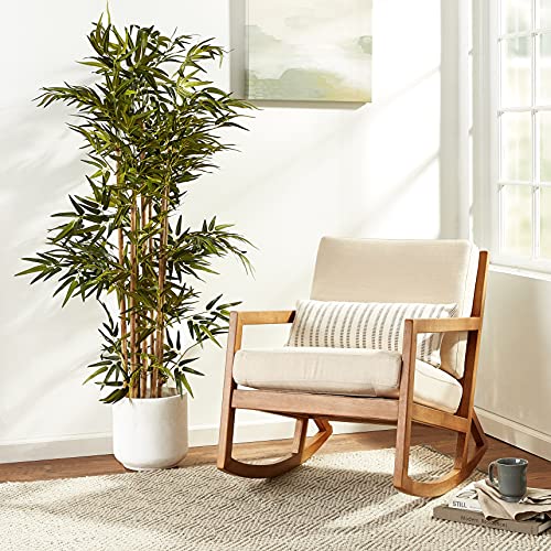 Nearly Natural 64in Bamboo Tree, Fake Bamboo Plants with 7 Natural Trunks, 5.3ft Tall Faux Plants for Indoor Home Decor with 1040 Realistic Fake Leaves