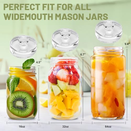 Klemon B Fermentation Kit for Wide Mouth Mason Jars - 25pcs with Stainless Steel Lids & Weights