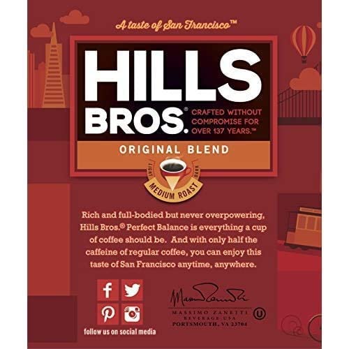 Hills Bros. Original Medium Roast Coffee 26oz Pack of 2 - Unflavored