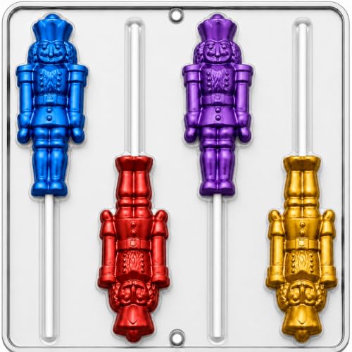 Nutcracker Lollipop Candy Mold 4 Cavities 2x4in - Candy Molds N More 2055
