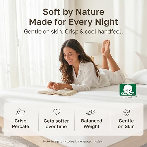 Organic Cotton King Fitted Sheet - Bright White, 15-inch Deep Pocket, GOTS Certified - Variation 01