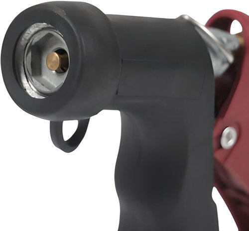 Industrial Nozzle - Heavy-Duty Hot/Cold Water Hose Nozzle for Enhanced Comfort & Durability | Red/Black