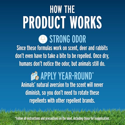 Liquid Fence Deer & Rabbit Repellent Concentrate 40oz - Long-Lasting, Rain-Resistant Garden Pest Control (Pack of 1)