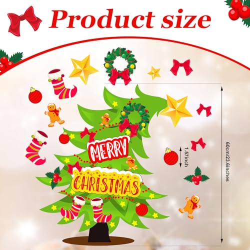 TOODOO Cute Christmas Refrigerator Magnets DIY Xmas Tree Stickers Holiday Decor