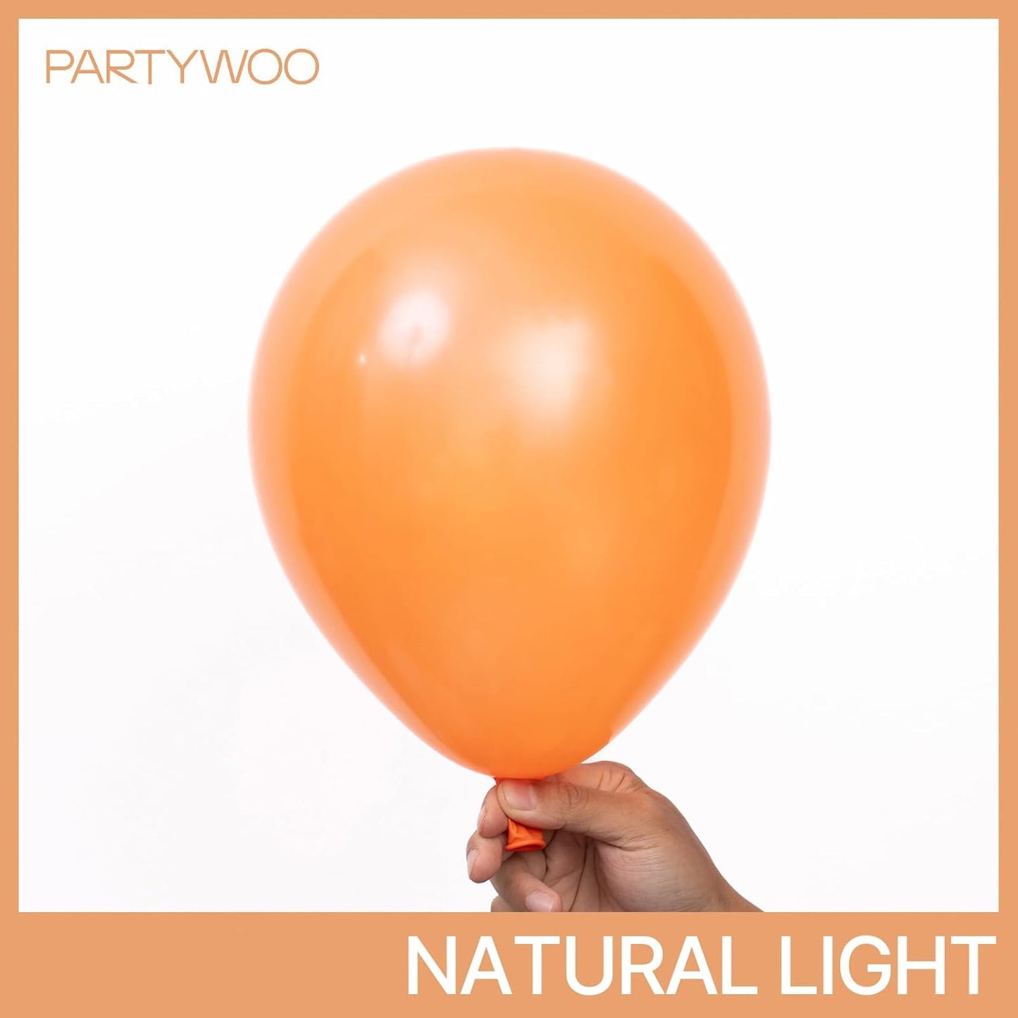 PartyWoo Pearl Orange Balloons - 50pcs 12 Inch Latex Balloons for Fall-Themed Celebrations