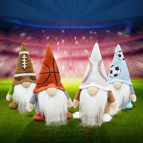 Little Baseball Gnomes Plush Ornaments Cute Swedish Tomte Nisse Dwarf Gnome Doll Sports Game Fans Gifts Tiered Tray Home Decoration