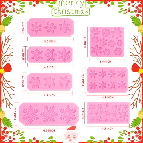 Christmas Snowflake Silicone Mold for Cake Chocolate & Crafts - FIRETREESILVERFLOWER