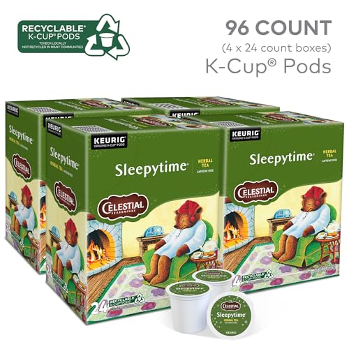 Sleepytime Herbal Tea K-Cup Pods 96 Count - Caffeine-Free Relaxing Tea, Kosher