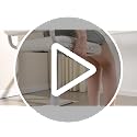 White Office & Vanity Chair with Wheels - Adjustable, Plush Seat for Small Spaces