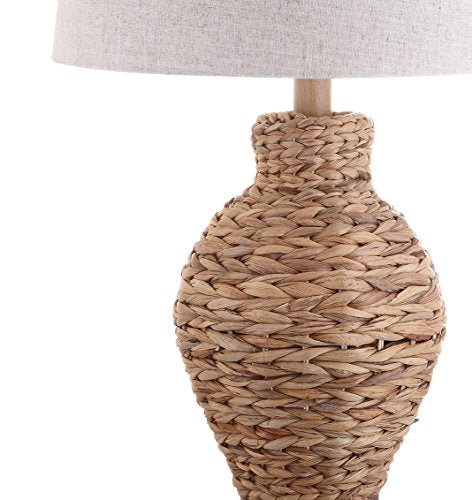 Jonathan Y Elicia Farmhouse Water Hyacinth Table Lamp Natural 31"