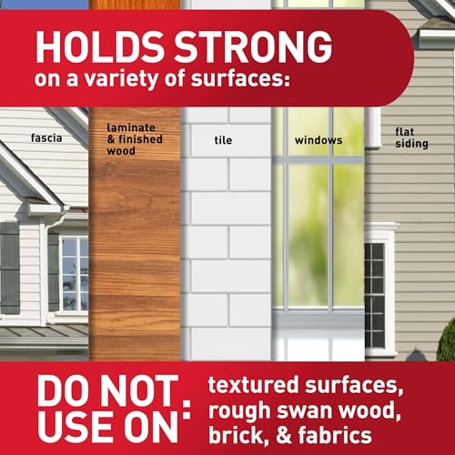 Command Outdoor Light Clips 64-Pack - Damage-Free Clear Hooks & Strips for Hanging Lights