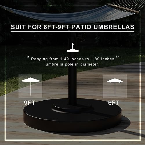 California Umbrella 50 lbs. Round Concrete Weighted Umbrella Base - Black, One Size, CFMT160-Black
