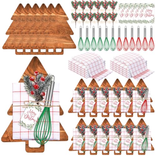 Dark Wood Christmas Tree Kitchen Gift Set - 12-Piece Cooking & Baking Gifts
