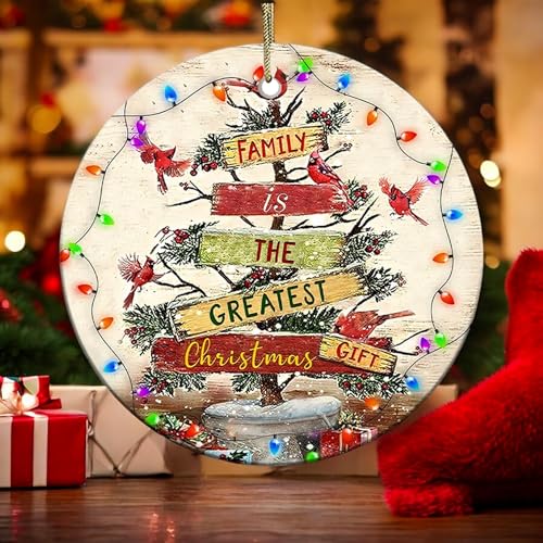 2025 Christmas Ornament - Cardinal is The Greatest Ceramic Ornament ? Celebrating Family This Christmas Ornament, Gift for Family, Friends