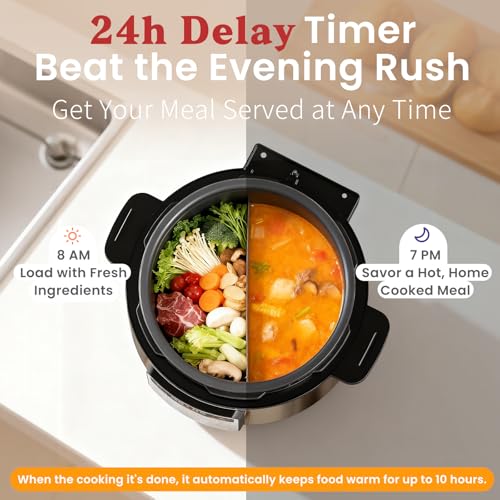 Silver 8QT Electric Pressure Cooker Max 12-in-1 Programmable Multi-Use Cooker