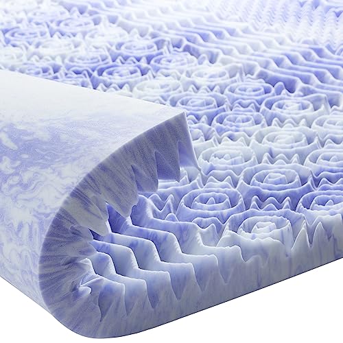 Queen Cooling Gel Memory Foam Mattress Topper - 3 Inch 7-Zone Support