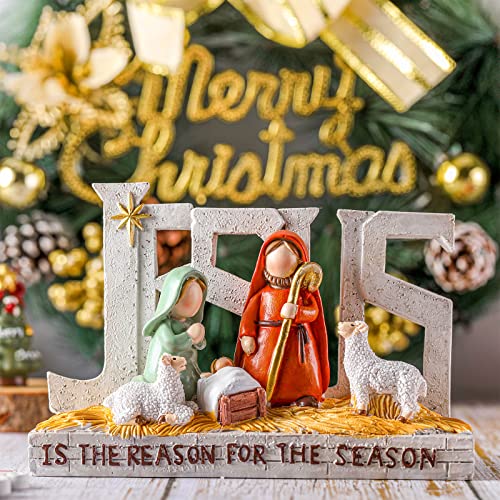 Geosar Jesus Nativity Scene Figures Holy Family Christmas Creche Set