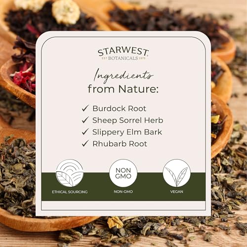 Essiac Tea Organic 1 lb Bulk - Caffeine-Free Herbal Tea with Slippery Elm Bark - Pack of 1