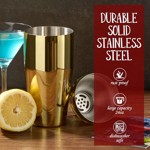 12-Piece Cocktail Shaker Set with Bamboo Stand | Bartender Kit for Home & Bar