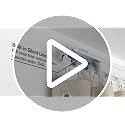 Silent Ceiling Curtain Track 9-12ft Heavy Duty Aluminum Room Divider Rail with Hooks & Clips - White Variation 9ft-12ft